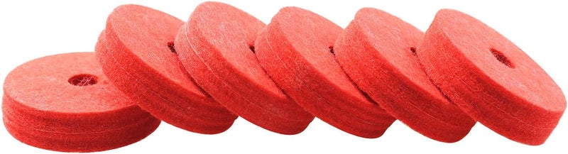TAODAN Wool Cymbal Felt 12PCS 36x10mm Red Wool Cymbal Felt, Cymbal Replacement Accessories - Image 2